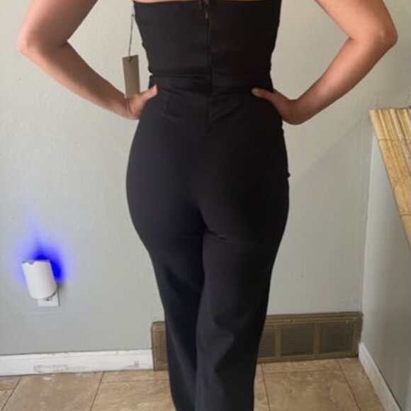 Episode Strapless Black Jumpsuit With Knot Detail back zipper elegant stylish - Picture 10 of 10